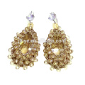 Fashion Crochet Crystal Water Drop Earrings,Statement Drop Earrings